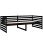 vidaXL Sofá cama madera maciza de pino negro 90x190 cm vidaXL Sofá cama madera maciza de pino negro 90x190 cm