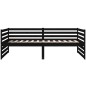 vidaXL Sofá cama madera maciza de pino negro 90x190 cm vidaXL Sofá cama madera maciza de pino negro 90x190 cm