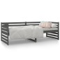 vidaXL Sofá cama madera maciza de pino gris 80x200 cm