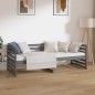 vidaXL Sofá cama madera maciza de pino gris 80x200 cm