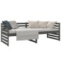 vidaXL Sofá cama madera maciza de pino gris 80x200 cm