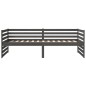vidaXL Sofá cama madera maciza de pino gris 80x200 cm