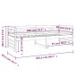 vidaXL Sofá cama madera maciza de pino gris 80x200 cm