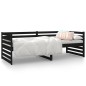 vidaXL Sofá cama de madera maciza de pino negro 80x200 cm vidaXL Sofá cama de madera maciza de pino negro 80x200 cm