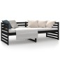 vidaXL Sofá cama de madera maciza de pino negro 80x200 cm vidaXL Sofá cama de madera maciza de pino negro 80x200 cm