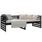 vidaXL Sofá cama de madera maciza de pino negro 80x200 cm vidaXL Sofá cama de madera maciza de pino negro 80x200 cm