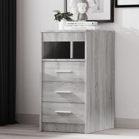 vidaXL Cajonera de madera contrachapada gris Sonoma 40x50x76 cm