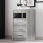 vidaXL Cajonera de madera contrachapada gris Sonoma 40x50x76 cm vidaXL Cajonera de madera contrachapada gris Sonoma 40x50x76 cm
