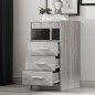 vidaXL Cajonera de madera contrachapada gris Sonoma 40x50x76 cm vidaXL Cajonera de madera contrachapada gris Sonoma 40x50x76 cm