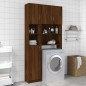 vidaXL Armario baño madera contrachapada roble marrón 32x25,5x190 cm vidaXL Armario baño madera contrachapada roble marrón 32x25,5x190 cm