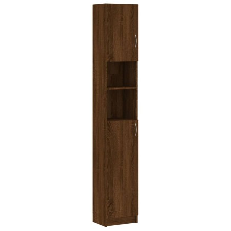 vidaXL Armario baño madera contrachapada roble marrón 32x25,5x190 cm