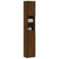 vidaXL Armario baño madera contrachapada roble marrón 32x25,5x190 cm vidaXL Armario baño madera contrachapada roble marrón 32x25,5x190 cm