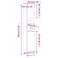 vidaXL Armario baño madera contrachapada roble marrón 32x25,5x190 cm vidaXL Armario baño madera contrachapada roble marrón 32x25,5x190 cm
