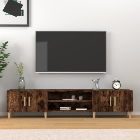 vidaXL Mueble para TV madera contrachapada roble ahumado 180x31,5x40cm