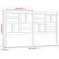 vidaXL Cabecero de cama madera maciza de pino marrón miel 206x4x104 cm vidaXL Cabecero de cama madera maciza de pino marrón miel 206x4x104 cm