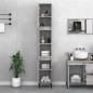 vidaXL Armario de baño madera contrachapada gris Sonoma 30x30x190 cm