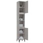vidaXL Armario de baño madera contrachapada gris Sonoma 30x30x190 cm