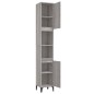 vidaXL Armario de baño madera contrachapada gris Sonoma 30x30x190 cm