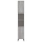 vidaXL Armario de baño madera contrachapada gris Sonoma 30x30x190 cm