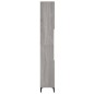 vidaXL Armario de baño madera contrachapada gris Sonoma 30x30x190 cm