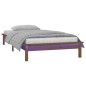 vidaXL Estructura de cama con LED madera maciza marrón miel 100x200 cm vidaXL Estructura de cama con LED madera maciza marrón miel 100x200 cm