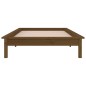 vidaXL Estructura de cama con LED madera maciza marrón miel 100x200 cm vidaXL Estructura de cama con LED madera maciza marrón miel 100x200 cm