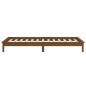 vidaXL Estructura de cama con LED madera maciza marrón miel 100x200 cm vidaXL Estructura de cama con LED madera maciza marrón miel 100x200 cm