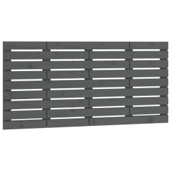 vidaXL Cabecero de cama de pared madera maciza pino gris 156x3x63 cm