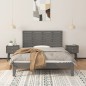 vidaXL Cabecero de cama de pared madera maciza pino gris 156x3x63 cm