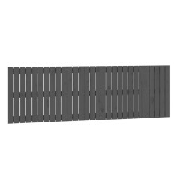 vidaXL Cabecero de cama de pared madera maciza pino gris 185x3x60 cm