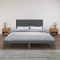 vidaXL Cabecero de cama de pared madera maciza pino gris 185x3x60 cm vidaXL Cabecero de cama de pared madera maciza pino gris 185x3x60 cm