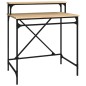 vidaXL Escritorio de hierro y madera contrachapada Sonoma 80x50x90 cm vidaXL Escritorio de hierro y madera contrachapada Sonoma 80x50x90 cm