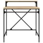 vidaXL Escritorio de hierro y madera contrachapada Sonoma 80x50x90 cm vidaXL Escritorio de hierro y madera contrachapada Sonoma 80x50x90 cm