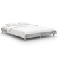 vidaXL Estructura de cama madera contrachapada gris hormigón 140x190cm