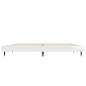 vidaXL Estructura de cama madera contrachapada blanco brillo 135x190cm
