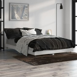 vidaXL Estructura de cama madera contrachapada gris Sonoma 120x190 cm