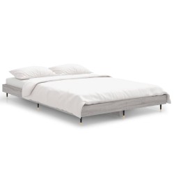 vidaXL Estructura de cama madera contrachapada gris Sonoma 120x190 cm