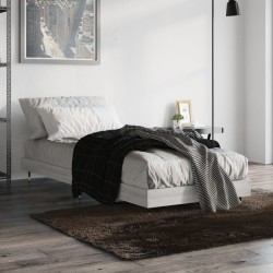 vidaXL Estructura de cama madera contrachapada gris Sonoma 75x190 cm
