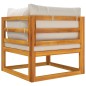 vidaXL Sofá esquinero modular 2 uds madera acacia y cojines gris claro vidaXL Sofá esquinero modular 2 uds madera acacia y cojines gris claro