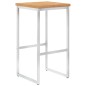 vidaXL Taburetes de bar 2 uds madera maciza de teca y acero inoxidable vidaXL Taburetes de bar 2 uds madera maciza de teca y acero inoxidable