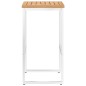 vidaXL Taburetes de bar 2 uds madera maciza de teca y acero inoxidable vidaXL Taburetes de bar 2 uds madera maciza de teca y acero inoxidable