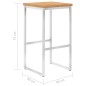 vidaXL Taburetes de bar 2 uds madera maciza de teca y acero inoxidable vidaXL Taburetes de bar 2 uds madera maciza de teca y acero inoxidable