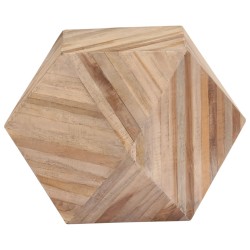 vidaXL Mesa auxiliar de madera de teca reciclada 40x40x40 cm