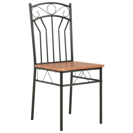 vidaXL Sillas de comedor 2 unidades MDF marrón