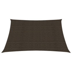vidaXL Toldo de vela HDPE marrón 160 g/m² 2x2 m