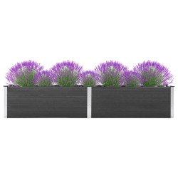 vidaXL Arriate elevado de jardín WPC gris 200x50x54 cm