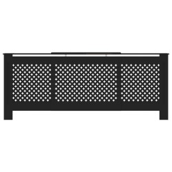 vidaXL Cubierta para radiador MDF negro 205 cm