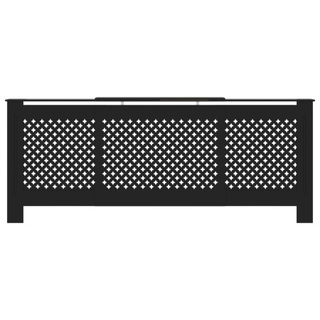 vidaXL Cubierta para radiador MDF negro 205 cm
