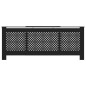 vidaXL Cubierta para radiador MDF negro 205 cm vidaXL Cubierta para radiador MDF negro 205 cm