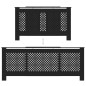 vidaXL Cubierta para radiador MDF negro 205 cm vidaXL Cubierta para radiador MDF negro 205 cm
